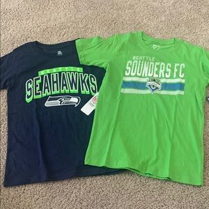 Seattle Seahawks & Seattle Sounders FC Kids T-Shirts bundle